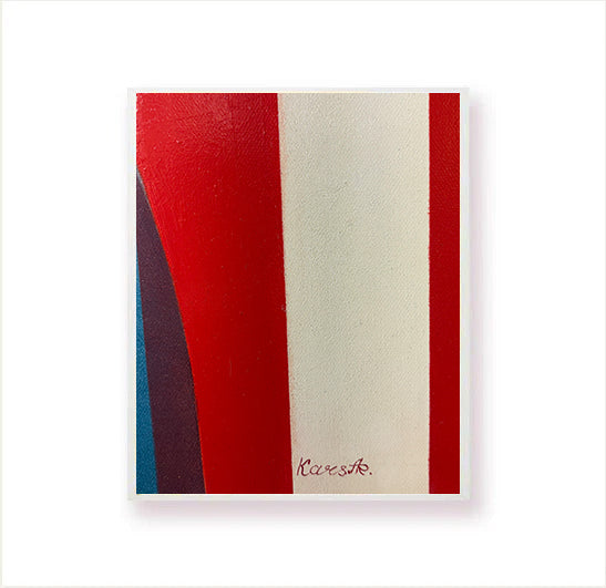 Close up of the artist's signature.