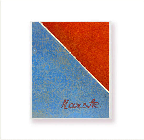 Close up of the artist's signature.