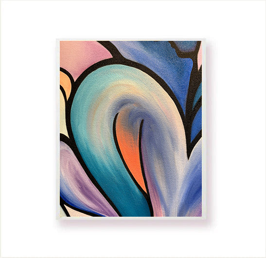 Close up of the painting.